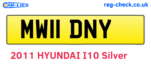 MW11DNY are the vehicle registration plates.