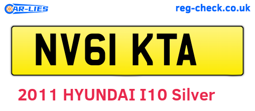 NV61KTA are the vehicle registration plates.