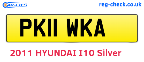 PK11WKA are the vehicle registration plates.