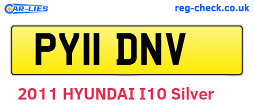 PY11DNV are the vehicle registration plates.