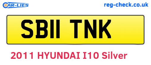 SB11TNK are the vehicle registration plates.