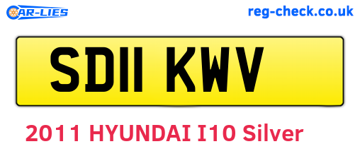 SD11KWV are the vehicle registration plates.