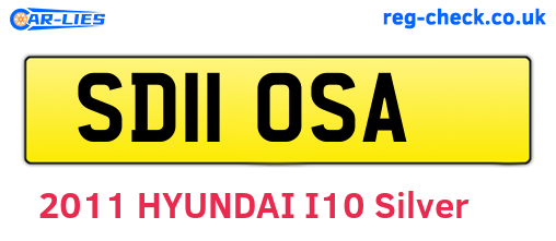 SD11OSA are the vehicle registration plates.