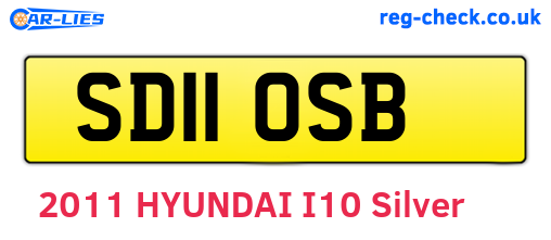 SD11OSB are the vehicle registration plates.