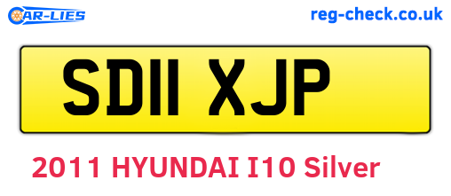 SD11XJP are the vehicle registration plates.