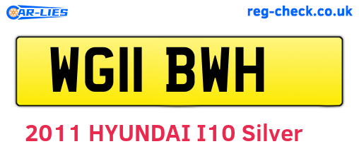 WG11BWH are the vehicle registration plates.