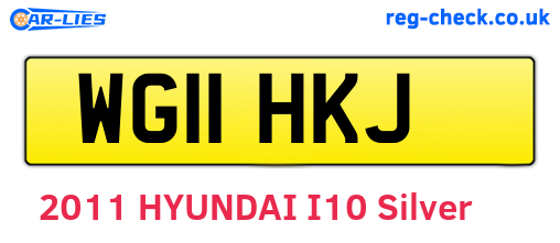 WG11HKJ are the vehicle registration plates.