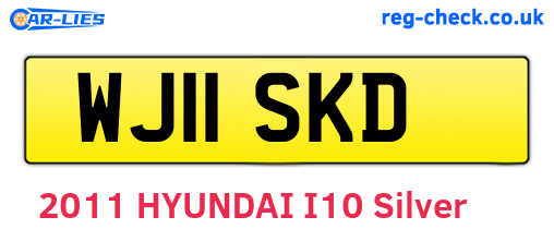 WJ11SKD are the vehicle registration plates.