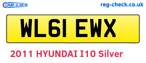 WL61EWX are the vehicle registration plates.