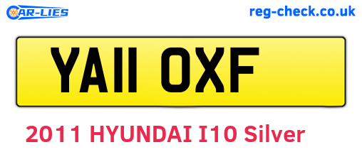 YA11OXF are the vehicle registration plates.