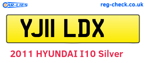 YJ11LDX are the vehicle registration plates.