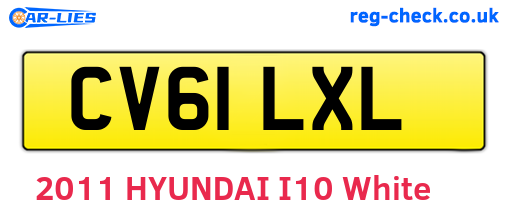 CV61LXL are the vehicle registration plates.
