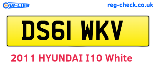 DS61WKV are the vehicle registration plates.
