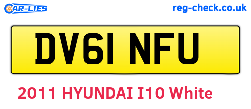 DV61NFU are the vehicle registration plates.