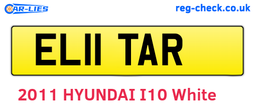 EL11TAR are the vehicle registration plates.