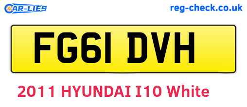 FG61DVH are the vehicle registration plates.