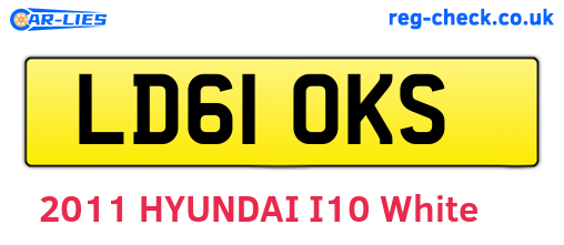 LD61OKS are the vehicle registration plates.