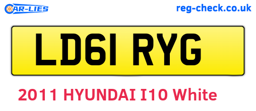 LD61RYG are the vehicle registration plates.