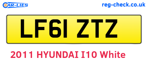 LF61ZTZ are the vehicle registration plates.