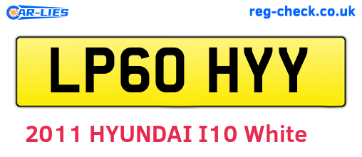 LP60HYY are the vehicle registration plates.