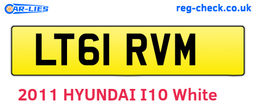 LT61RVM are the vehicle registration plates.