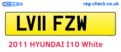 LV11FZW are the vehicle registration plates.