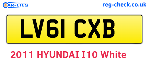 LV61CXB are the vehicle registration plates.
