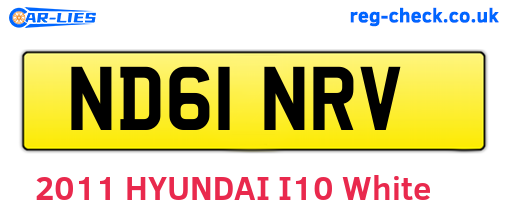ND61NRV are the vehicle registration plates.
