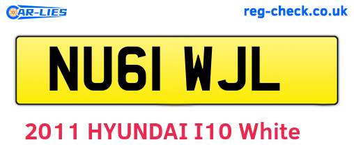 NU61WJL are the vehicle registration plates.