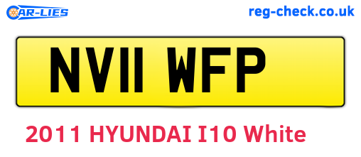 NV11WFP are the vehicle registration plates.