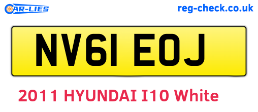 NV61EOJ are the vehicle registration plates.