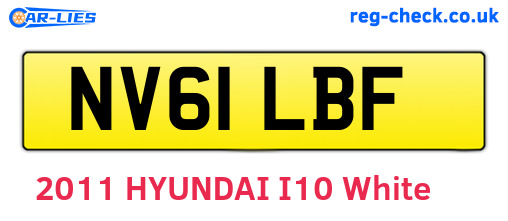 NV61LBF are the vehicle registration plates.