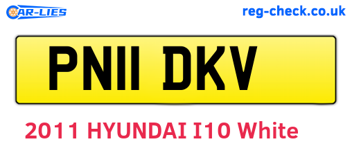 PN11DKV are the vehicle registration plates.