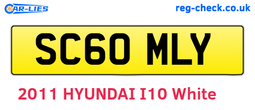 SC60MLY are the vehicle registration plates.
