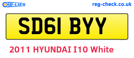 SD61BYY are the vehicle registration plates.