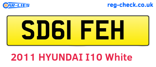 SD61FEH are the vehicle registration plates.