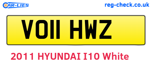 VO11HWZ are the vehicle registration plates.