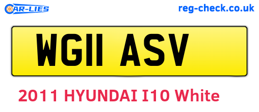 WG11ASV are the vehicle registration plates.