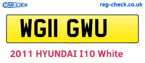 WG11GWU are the vehicle registration plates.