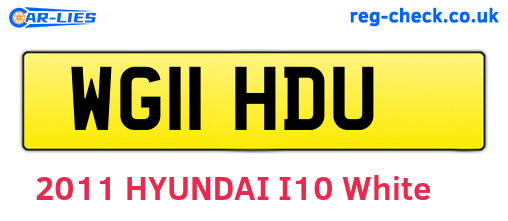 WG11HDU are the vehicle registration plates.