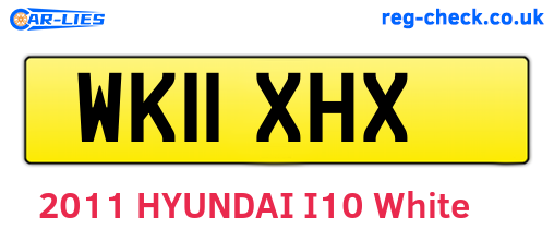 WK11XHX are the vehicle registration plates.