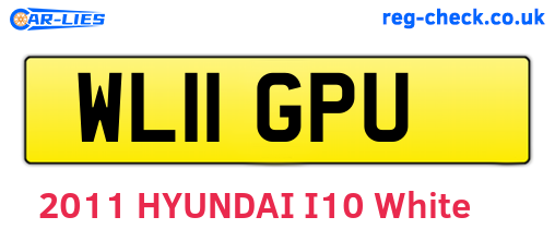 WL11GPU are the vehicle registration plates.