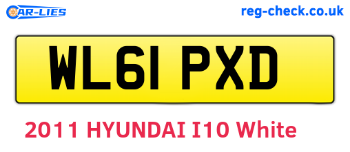 WL61PXD are the vehicle registration plates.