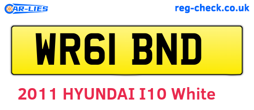 WR61BND are the vehicle registration plates.