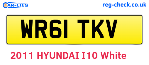 WR61TKV are the vehicle registration plates.