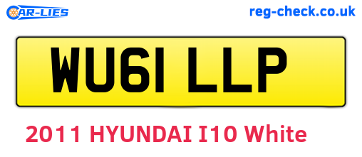 WU61LLP are the vehicle registration plates.