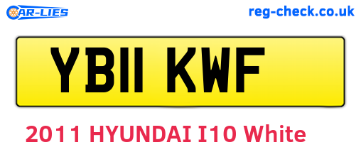 YB11KWF are the vehicle registration plates.