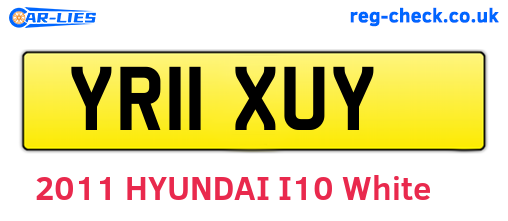YR11XUY are the vehicle registration plates.