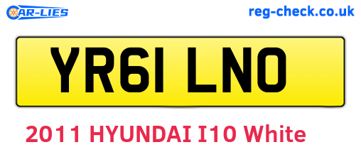 YR61LNO are the vehicle registration plates.