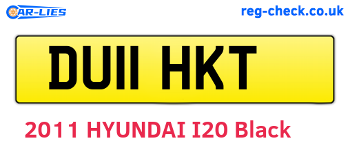 DU11HKT are the vehicle registration plates.